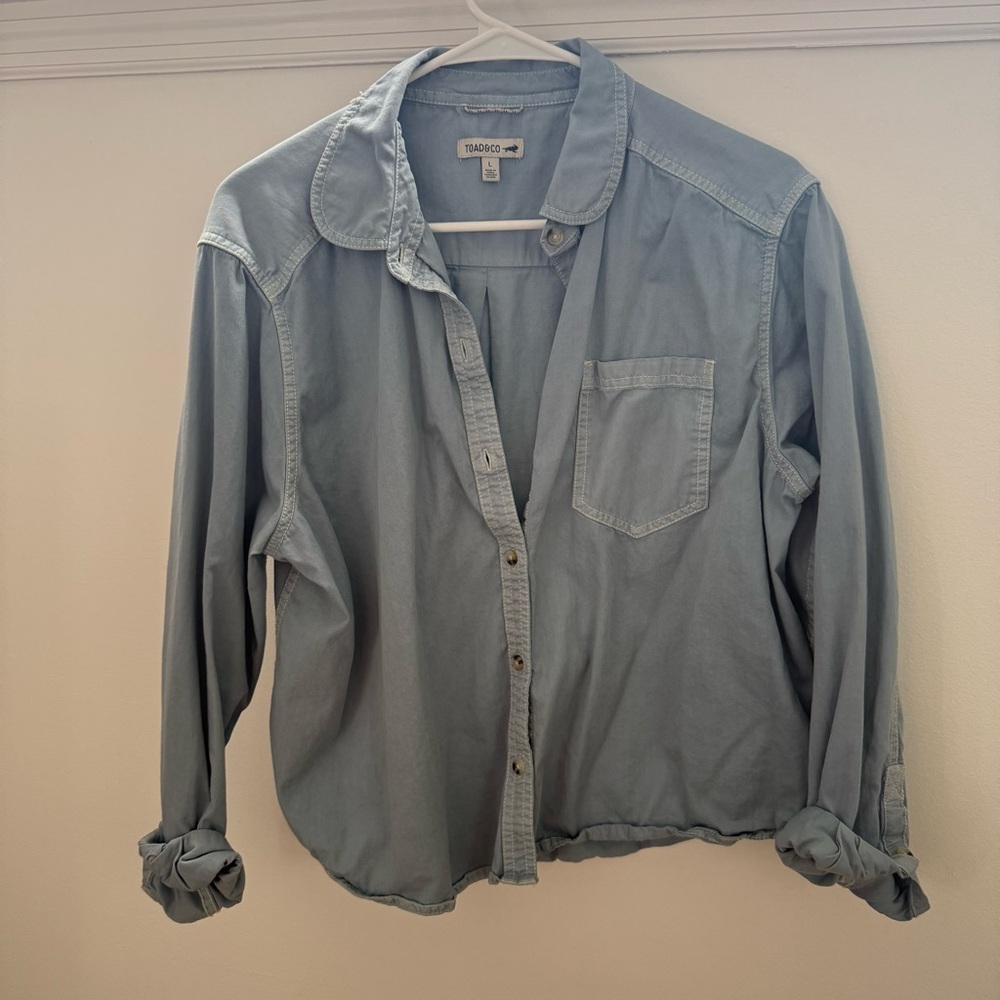 Toad & Co Arroyo twill button up sz L